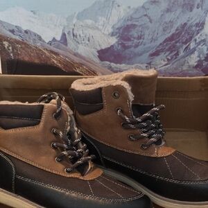 Cozy Black and Tan Kids' Boots